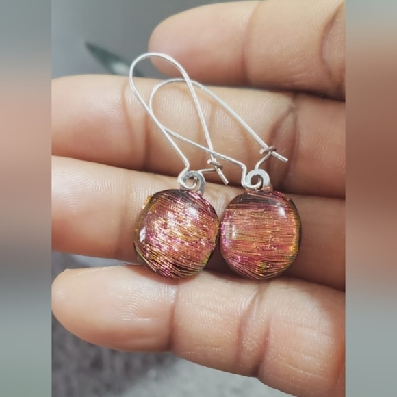 Large Double Size Crystal Silver Drop Hook Earrings.🌴 - Picture 5 of 5